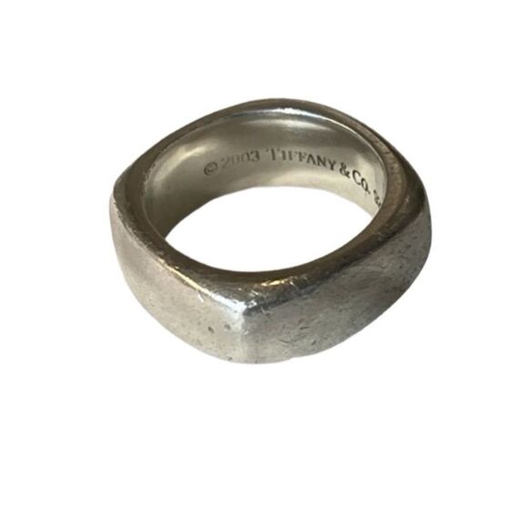 Tiffany & Co Estate 925 Solid Silver Ring size 6.75 - Picture 1 of 4
